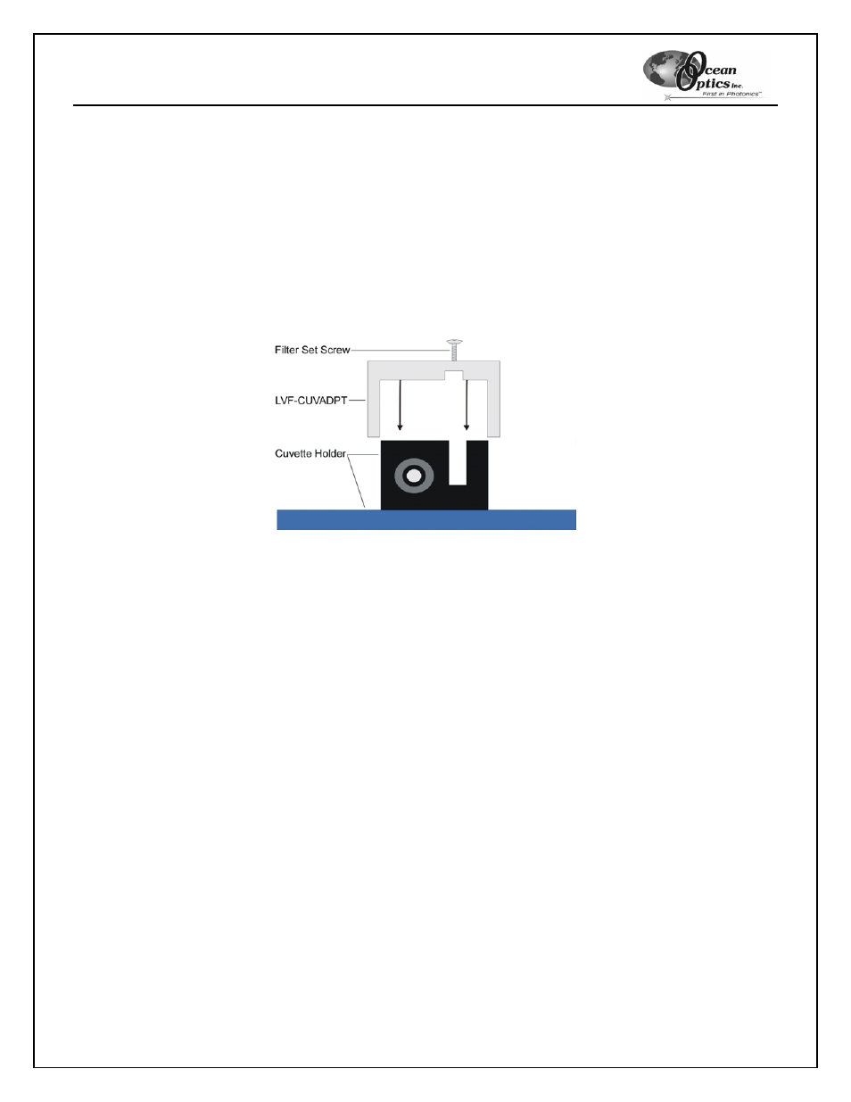 Configuring the cuvette adapter, Configuring the inline filter holder | Ocean Optics Linear Variable Filters User Manual | Page 3 / 5