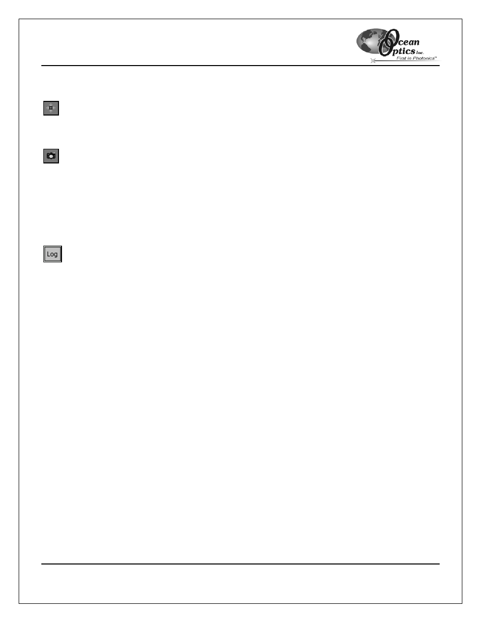 Unscale, Snapshot mode, Log values | Cursor placement | Ocean Optics OOIPS2000 User Manual | Page 14 / 50