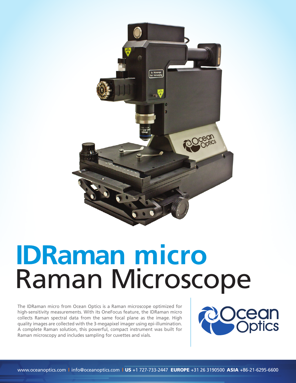 Ocean Optics IDRaman micro User Manual | 2 pages