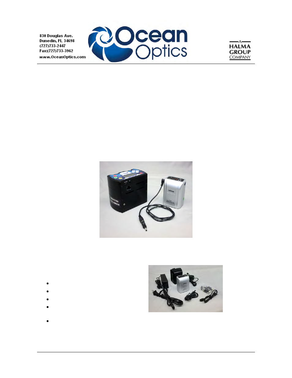 Ocean Optics Jaz Battery Pack User Manual | 4 pages