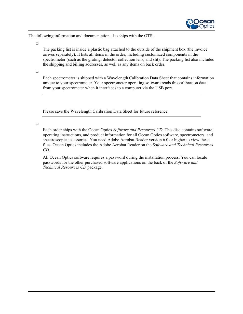 Ocean Optics OTS User Manual | Page 10 / 24