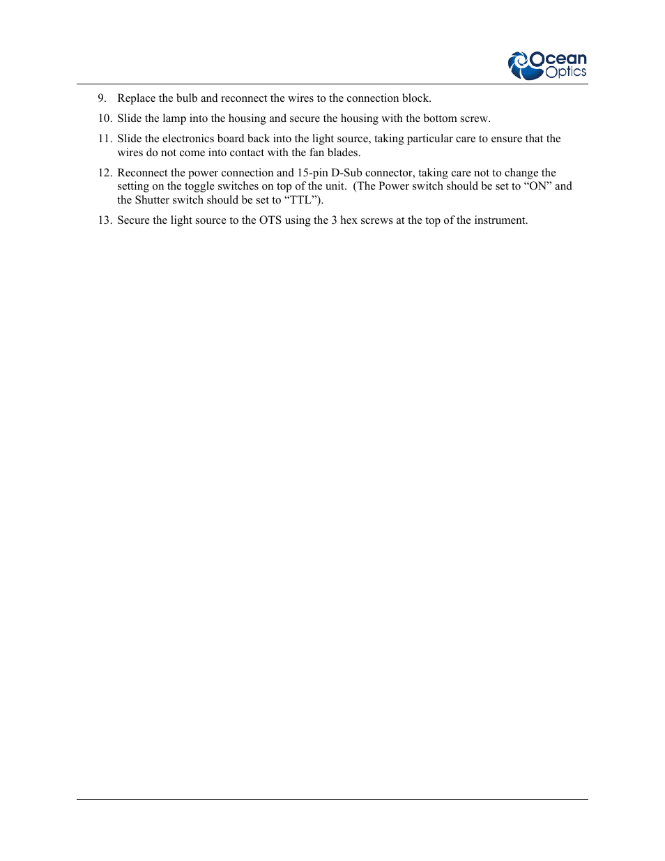 Ocean Optics OTS User Manual | Page 22 / 24