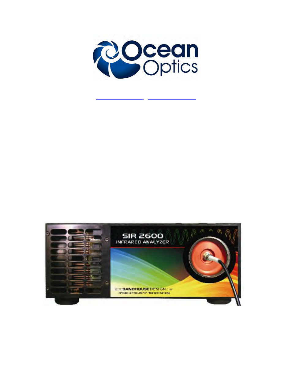 Ocean Optics SIR Series User Manual | 13 pages