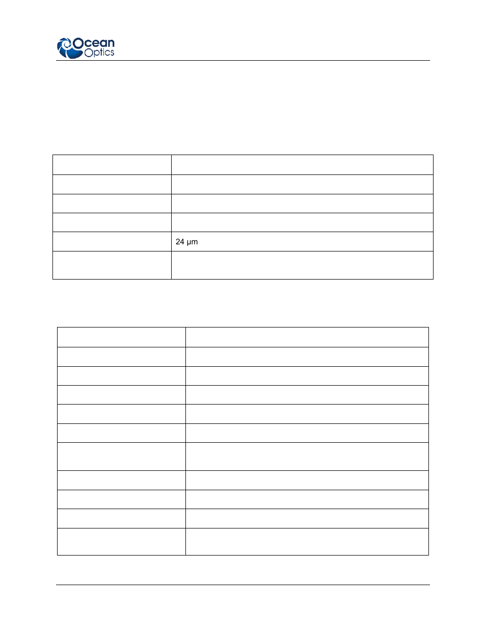 Qe pro specifications, Ccd detector specifications, Qe pro spectrometer specifications | Ocean Optics QE Pro Install User Manual | Page 29 / 35