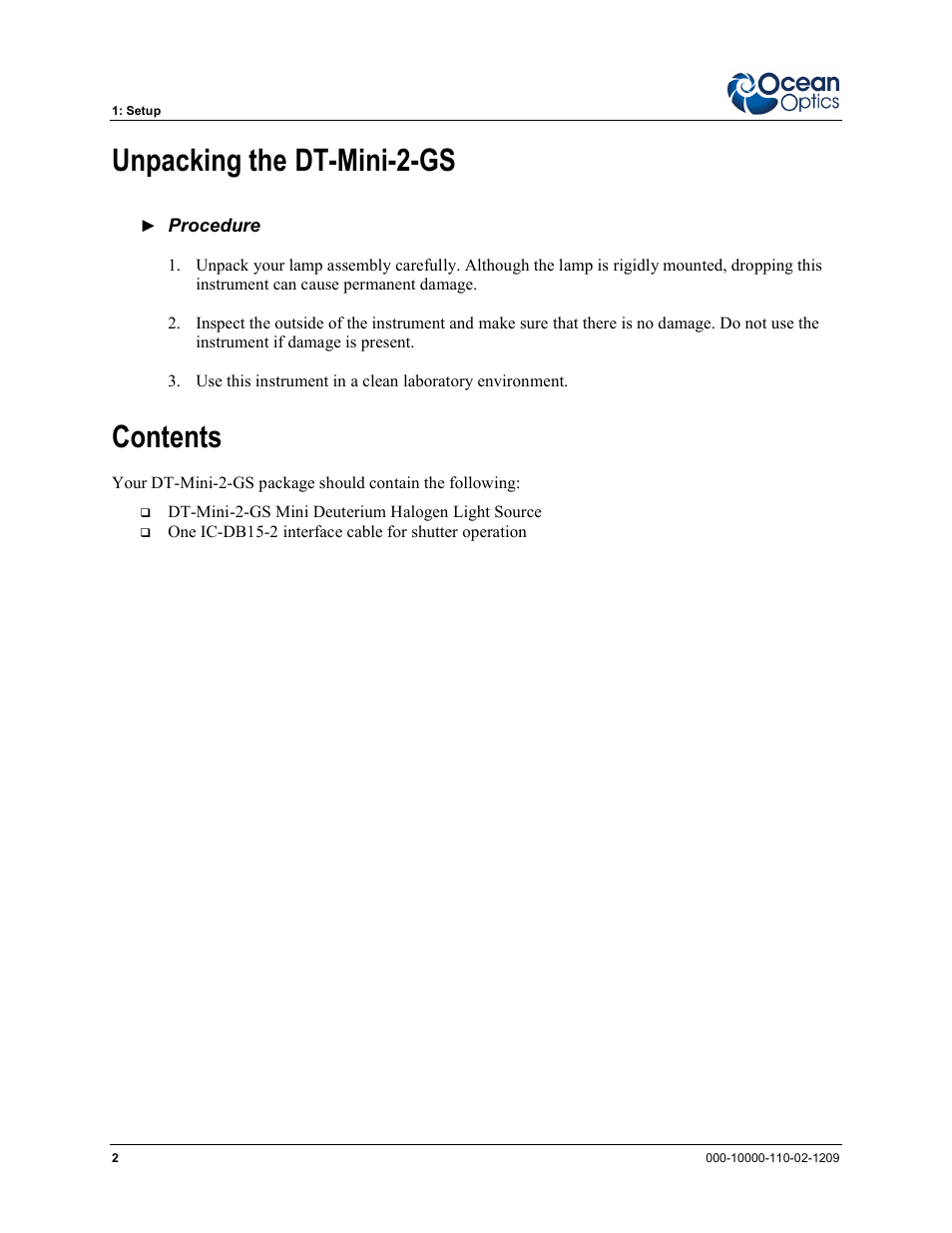 Ocean Optics DT-Mini-2-GS User Manual | Page 10 / 18