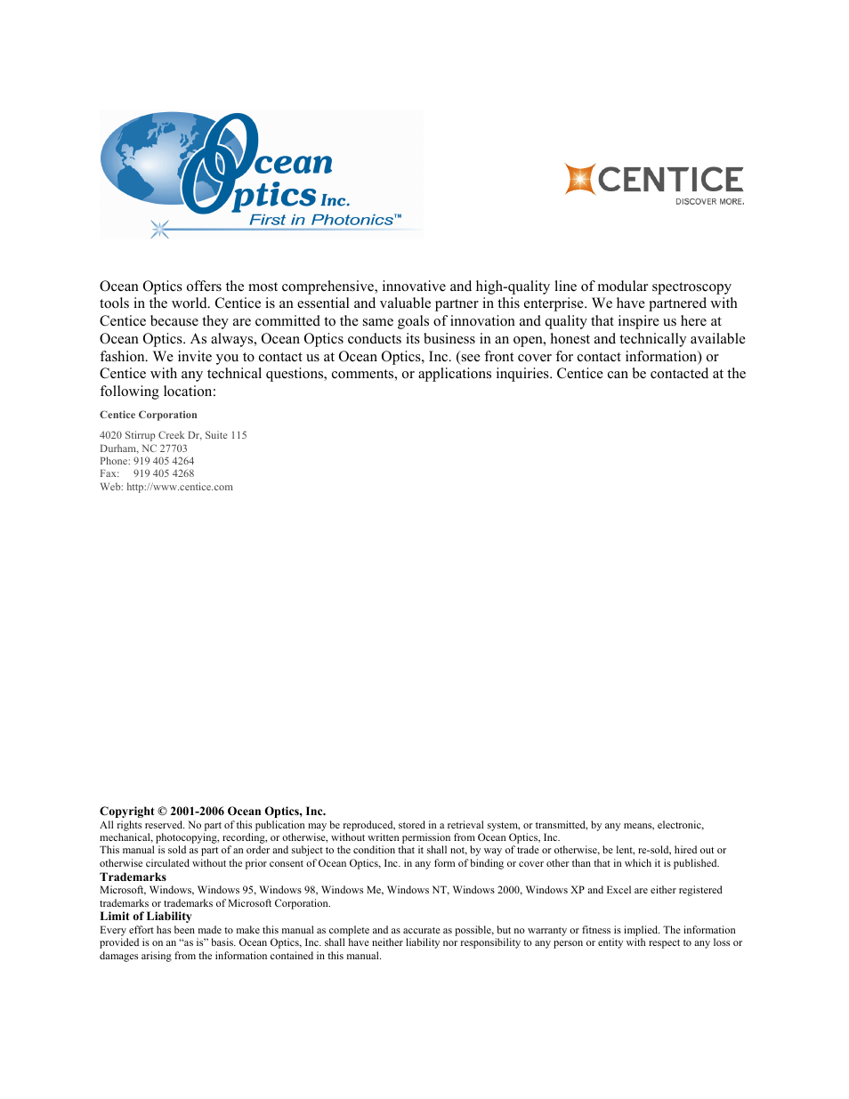 Ocean Optics MMS Raman User Manual | Page 2 / 30