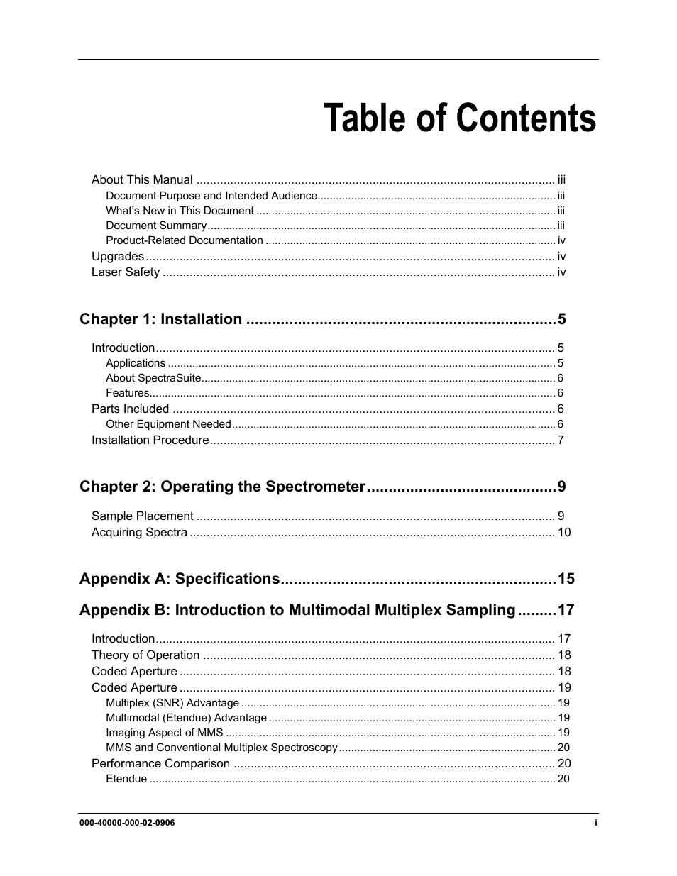 Ocean Optics MMS Raman User Manual | Page 3 / 30