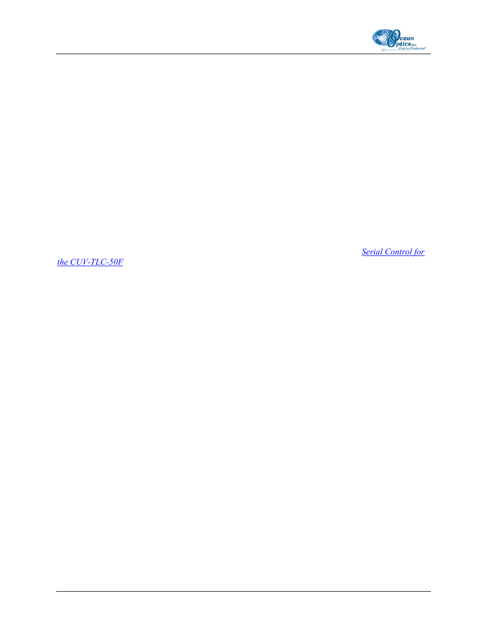 Variable speed magnetic stirring, Dry gas purge, Serial interface | Temperature ramping, Error conditions | Ocean Optics CUV-TLC-50F User Manual | Page 20 / 28
