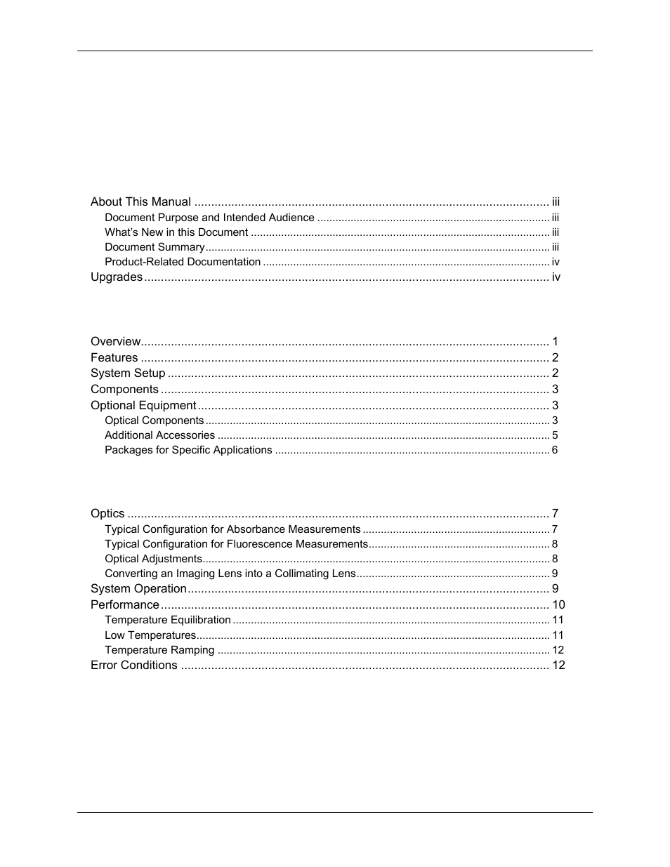 Ocean Optics CUV-TLC-50F User Manual | Page 3 / 28