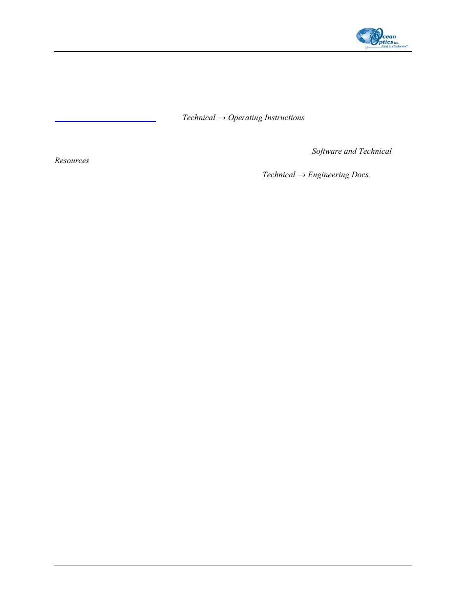 Product-related documentation, Upgrades, Below) | Ocean Optics CUV-TLC-50F User Manual | Page 6 / 28