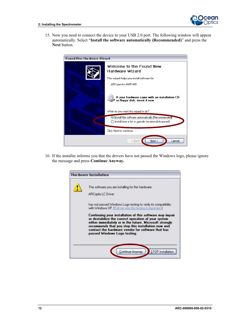 Ocean Optics ARCoptix ANIR User Manual | Page 20 / 38