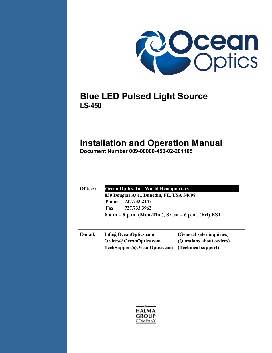 Ocean Optics LS-450 User Manual | 32 pages