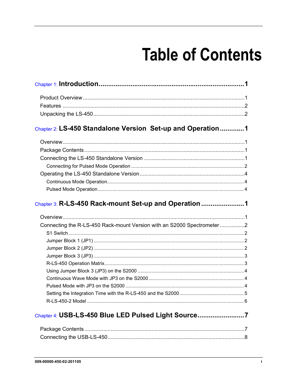 Ocean Optics LS-450 User Manual | Page 5 / 32