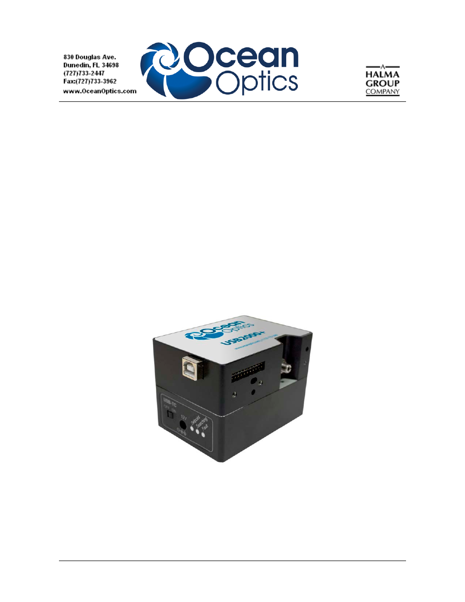 Ocean Optics USB-TC User Manual | 6 pages