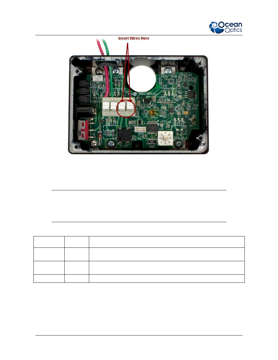 Operation | Ocean Optics USB-TC User Manual | Page 4 / 6