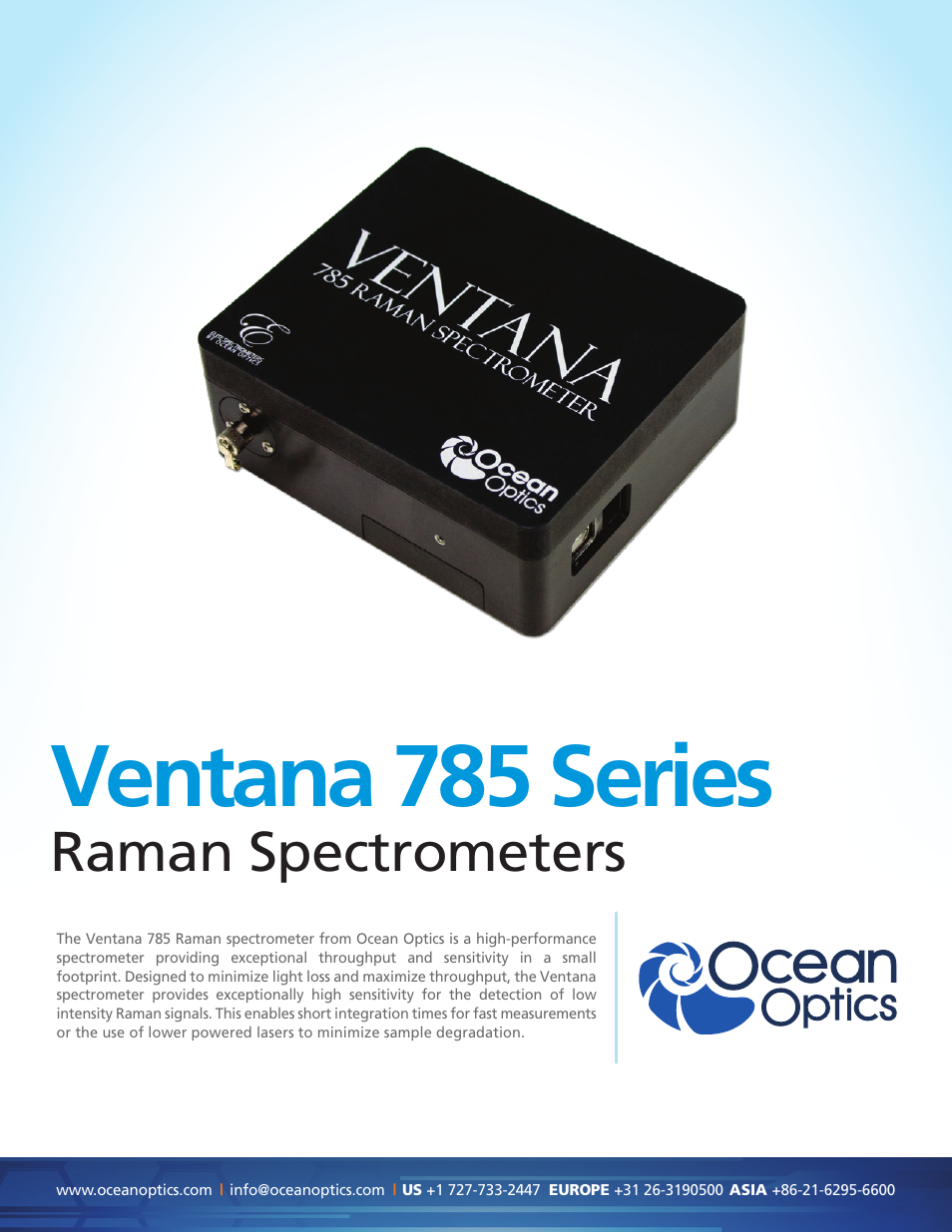 Ocean Optics Ventana 785 Series User Manual | 2 pages