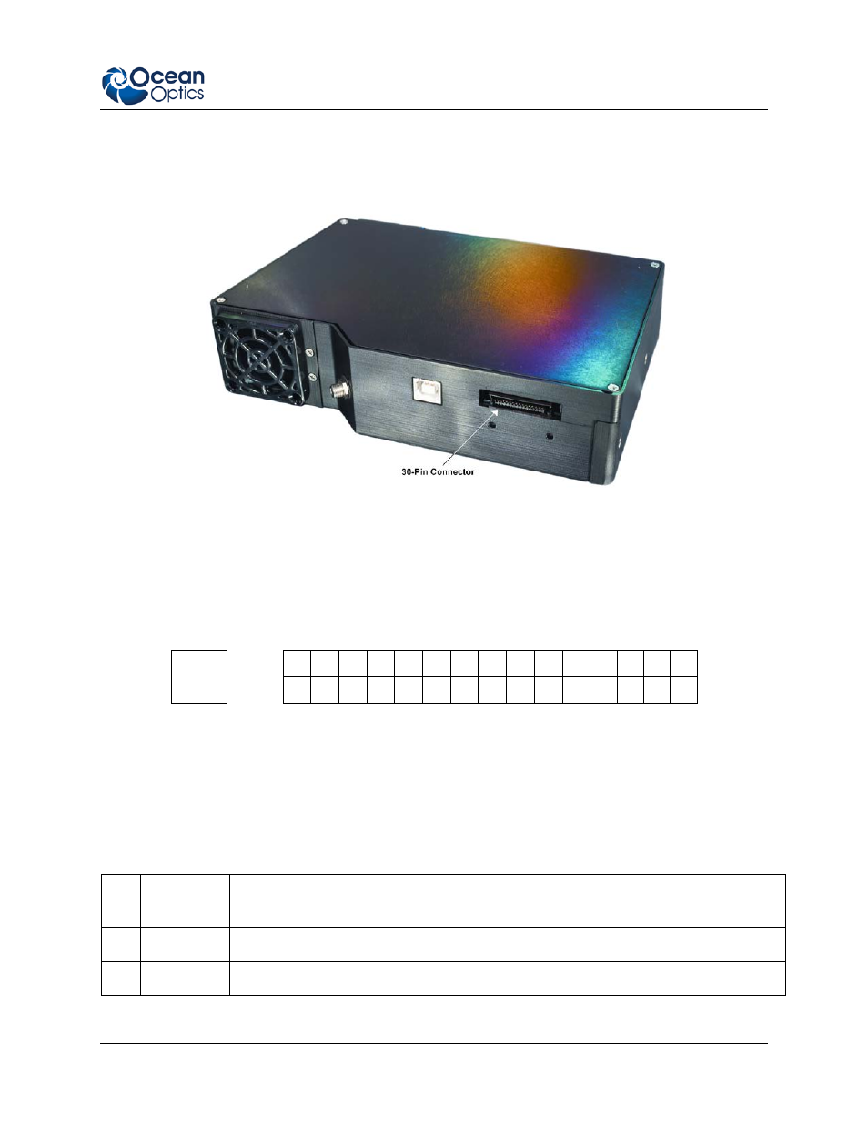 Pin accessory connector pinout, Pin accessory connector pinout diagram | Ocean Optics Nirquest Install User Manual | Page 45 / 52