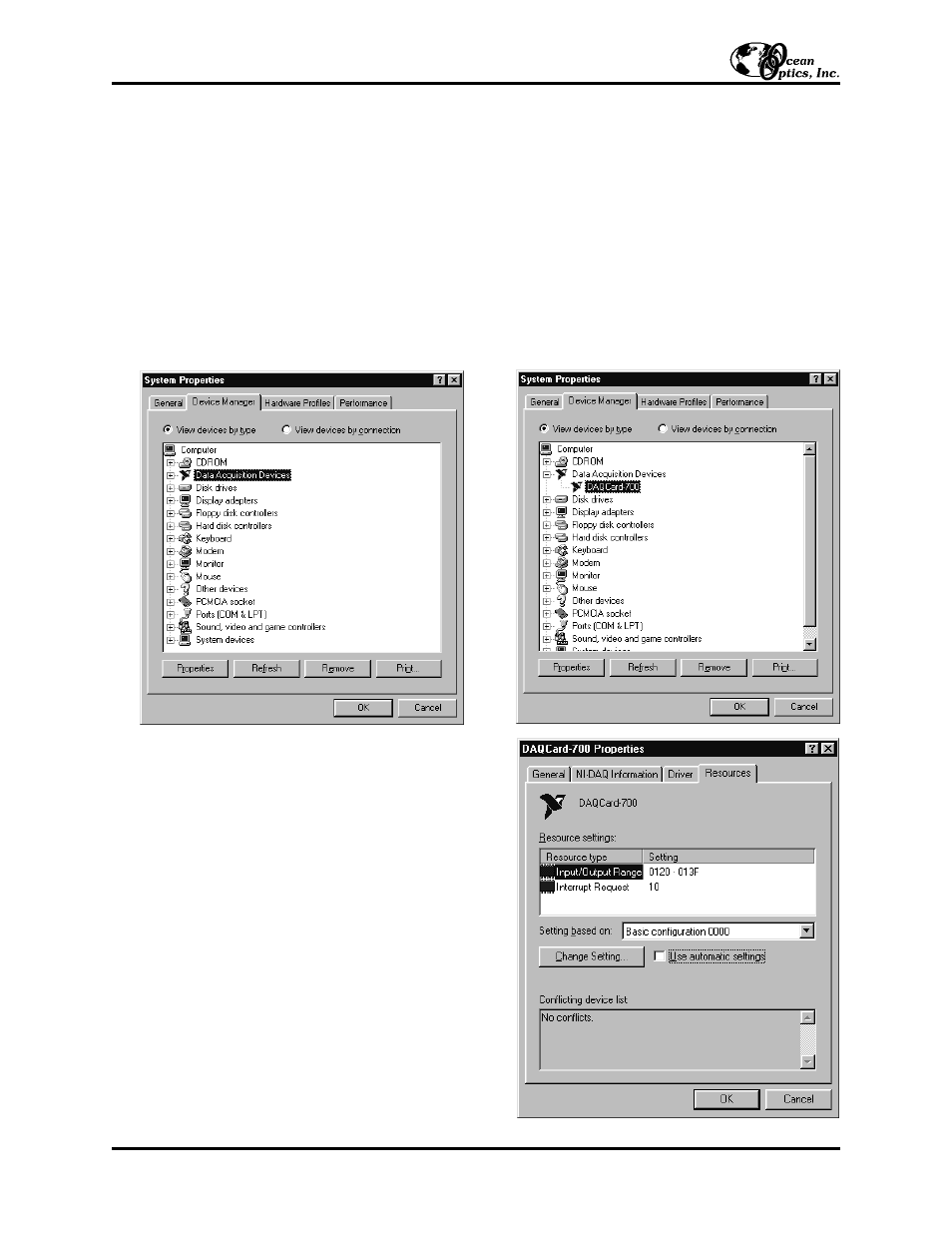 Configure the daq-700 | Ocean Optics DAQ700 User Manual | Page 2 / 5