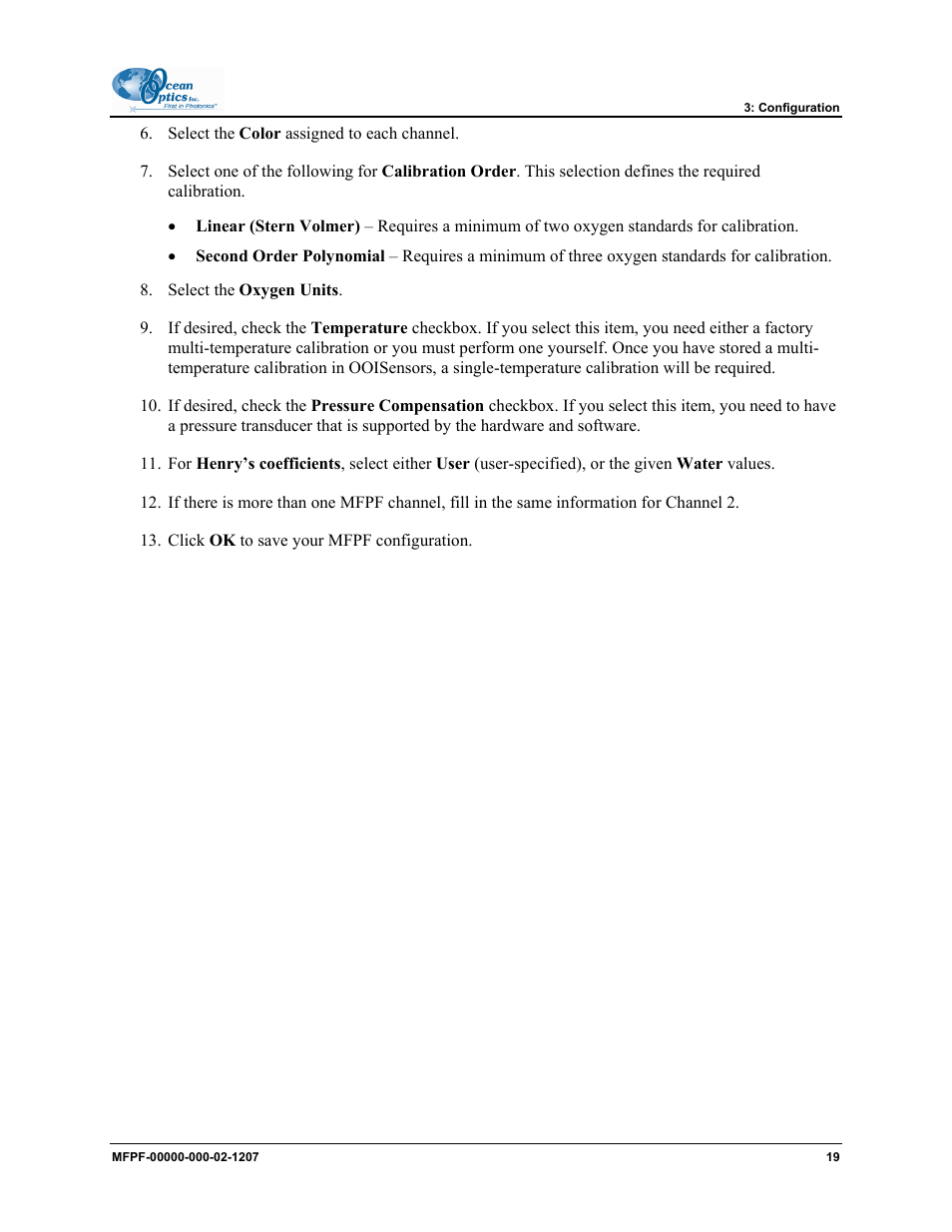 Ocean Optics MultiFrequency Phase Fluorometer User Manual | Page 27 / 32