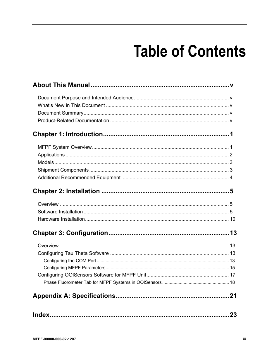 Ocean Optics MultiFrequency Phase Fluorometer User Manual | Page 5 / 32