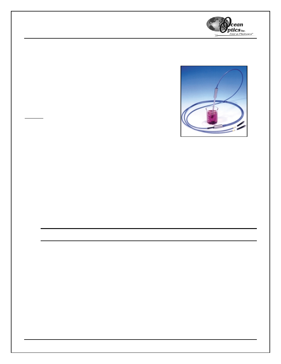 Ocean Optics T300-RT-UV-VIS User Manual | 2 pages