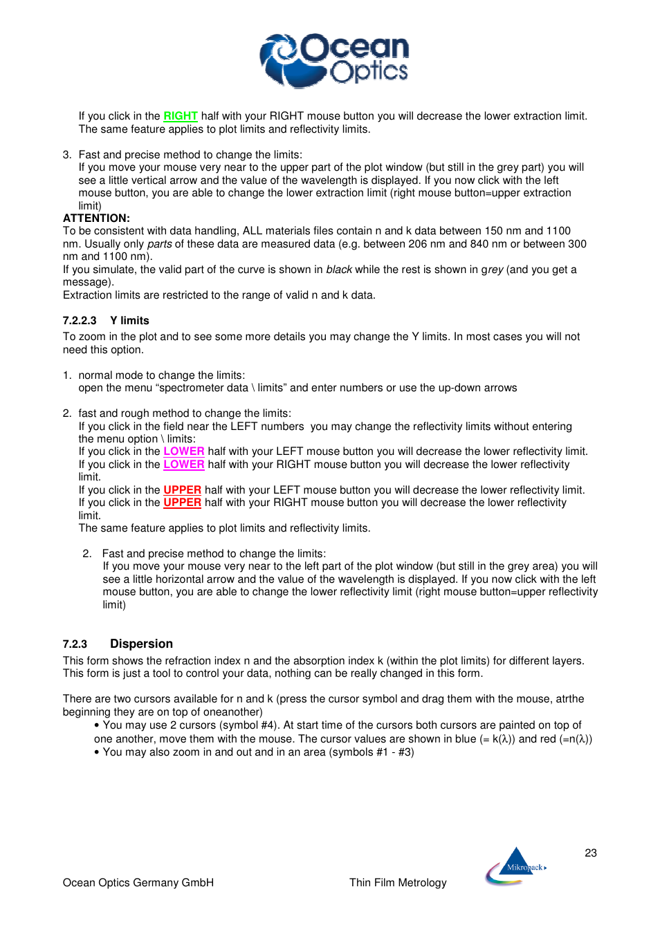 Ocean Optics ElliCalc User Manual | Page 24 / 59