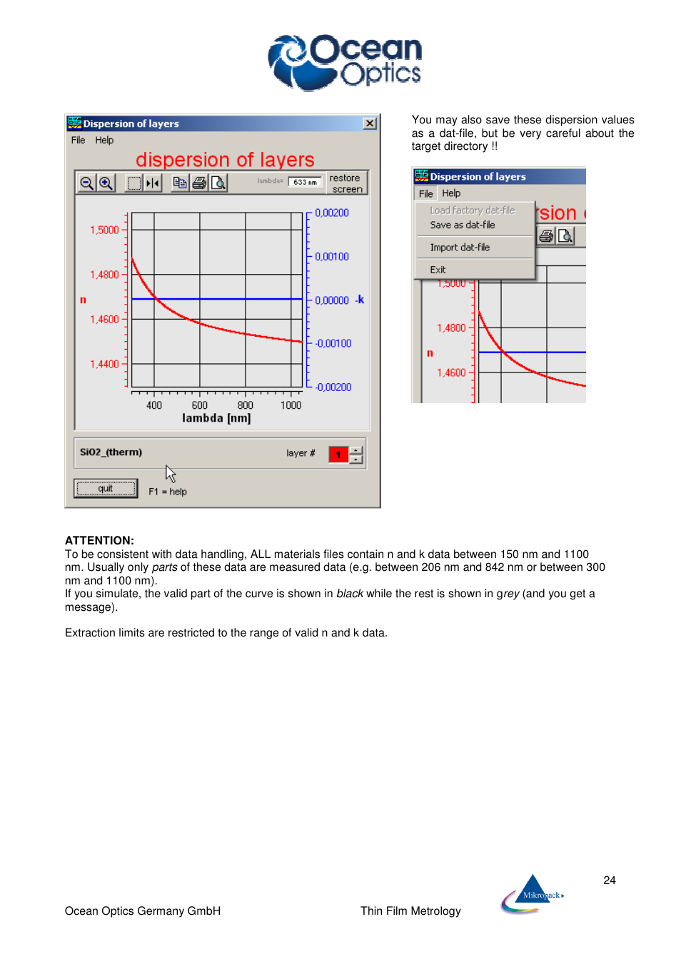 Ocean Optics ElliCalc User Manual | Page 25 / 59