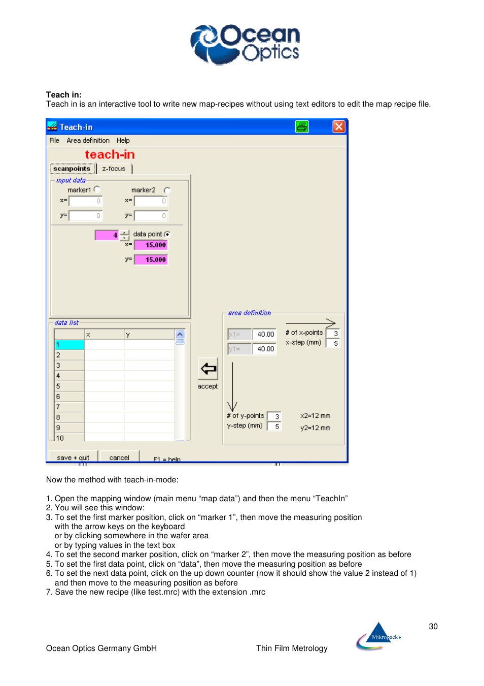 Ocean Optics ElliCalc User Manual | Page 31 / 59