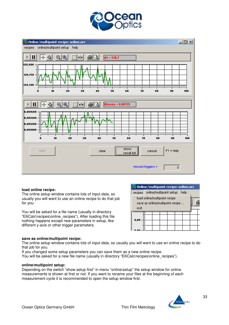Ocean Optics ElliCalc User Manual | Page 34 / 59