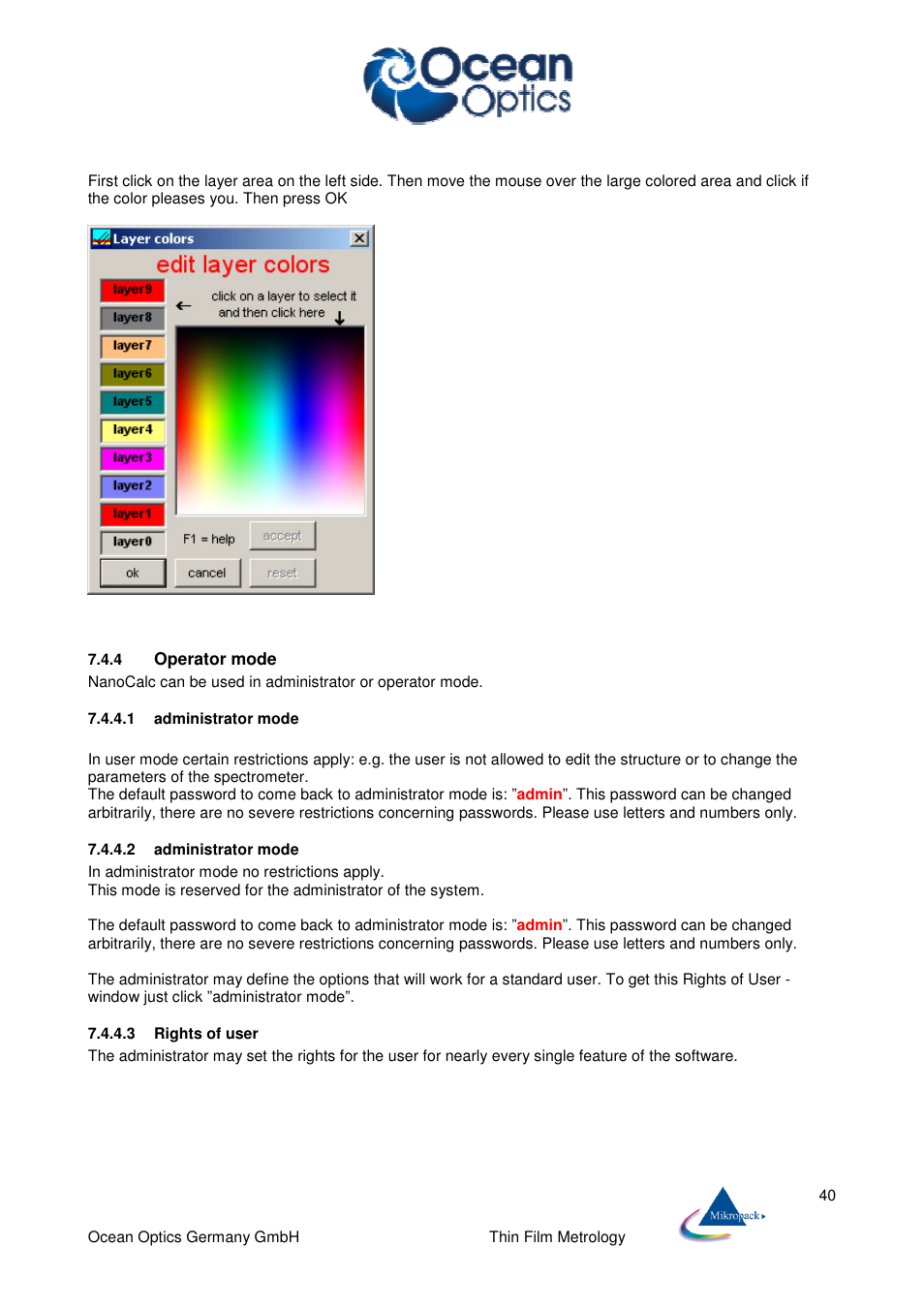Ocean Optics ElliCalc User Manual | Page 41 / 59