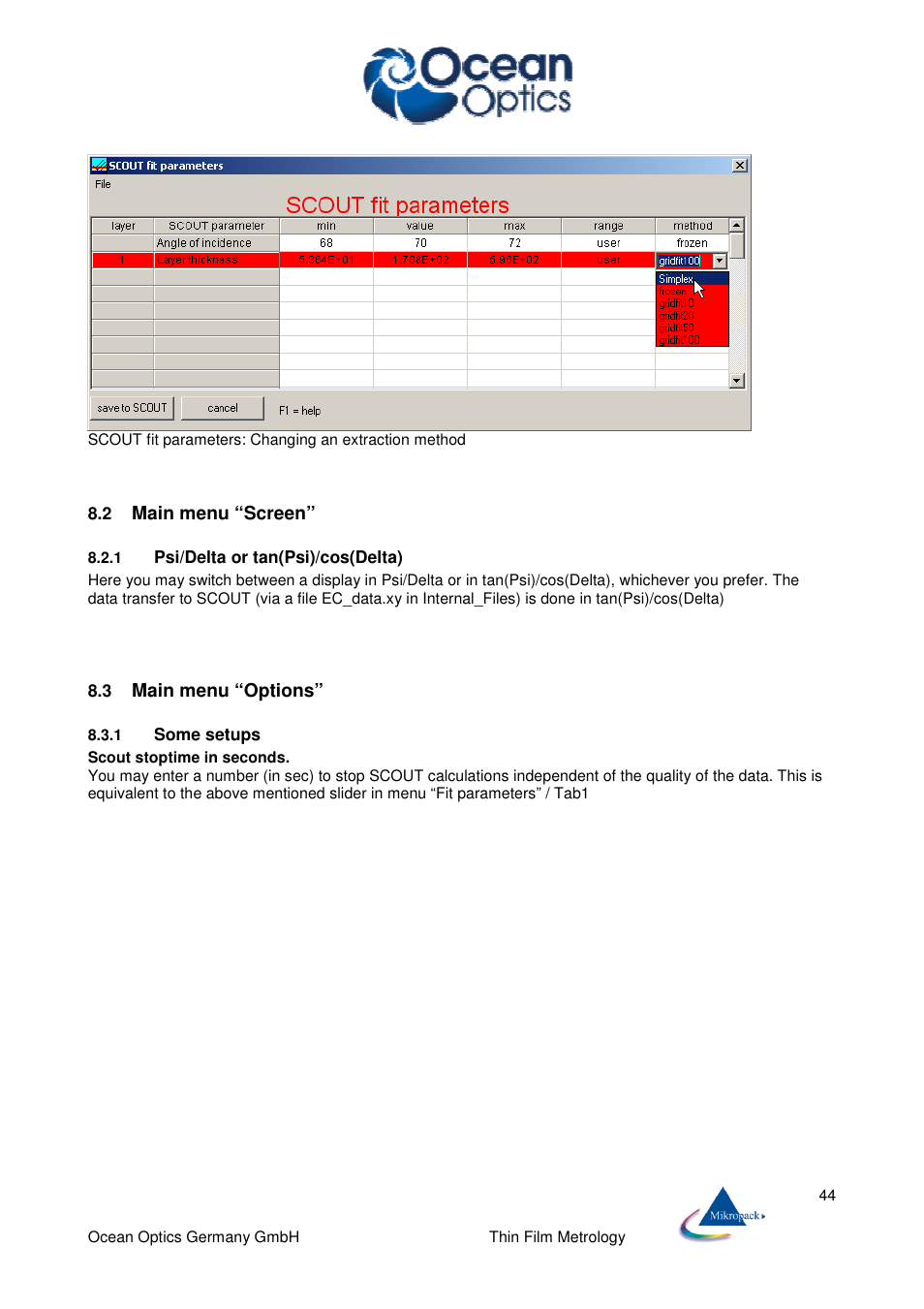 Ocean Optics ElliCalc User Manual | Page 45 / 59