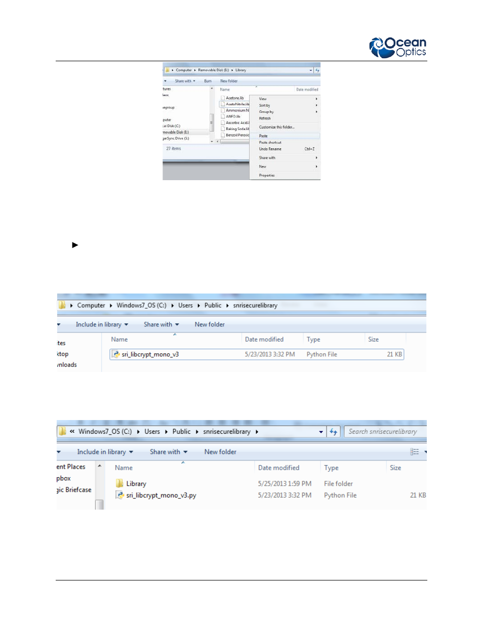 Building a secure library | Ocean Optics IDRaman mini Install User Manual | Page 34 / 42