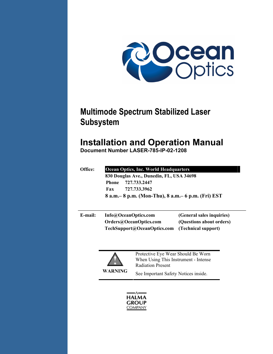 Ocean Optics Multimode Spectrum User Manual | 18 pages