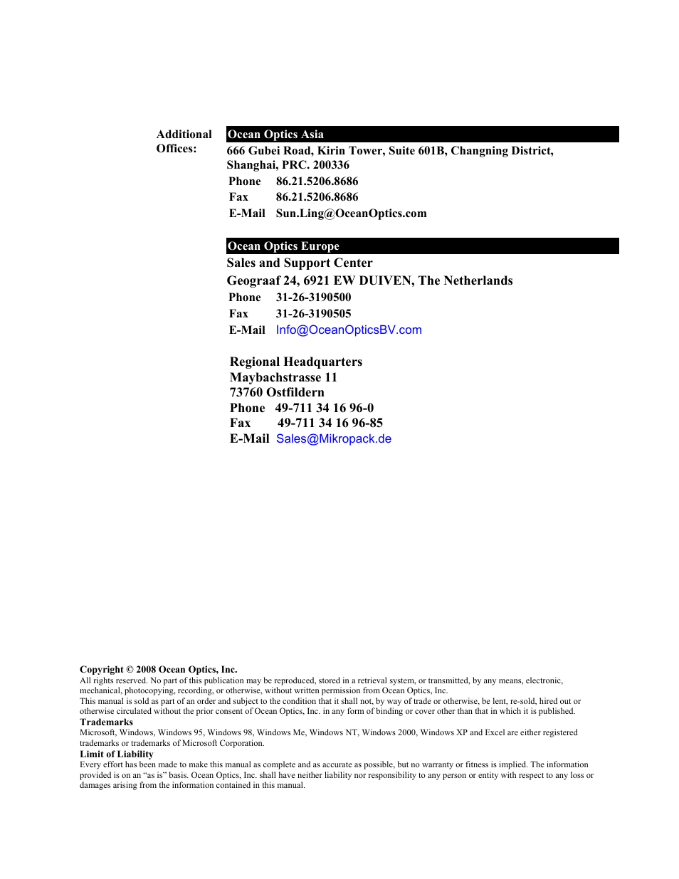 Ocean Optics Multimode Spectrum User Manual | Page 2 / 18