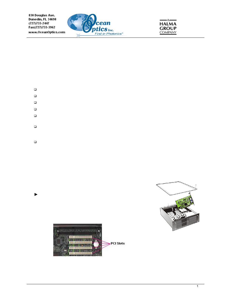 Ocean Optics S2000 with ADC2000-PCI+ User Manual | 2 pages