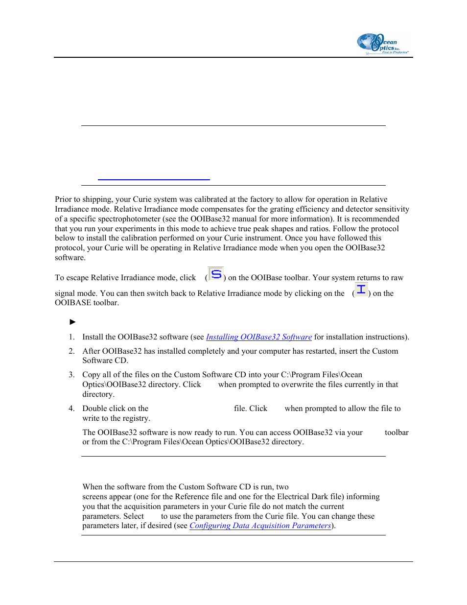 Ocean Optics Curie UV-VIS Emission User Manual | Page 12 / 60