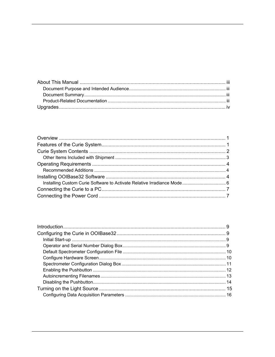 Ocean Optics Curie UV-VIS Emission User Manual | Page 3 / 60