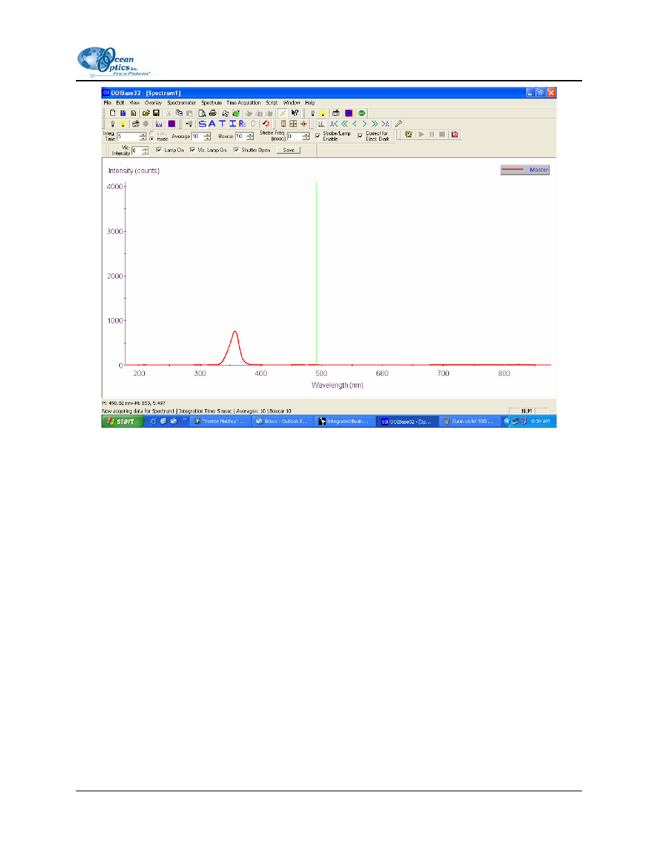 Curie uv lvf 350 nm | Ocean Optics Curie UV-VIS Emission User Manual | Page 33 / 60