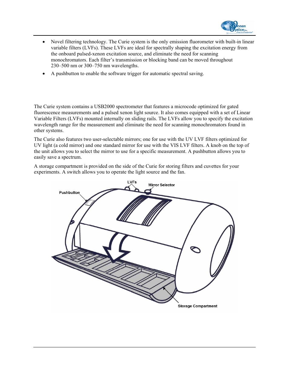 Curie system contents | Ocean Optics Curie UV-VIS Emission User Manual | Page 8 / 60