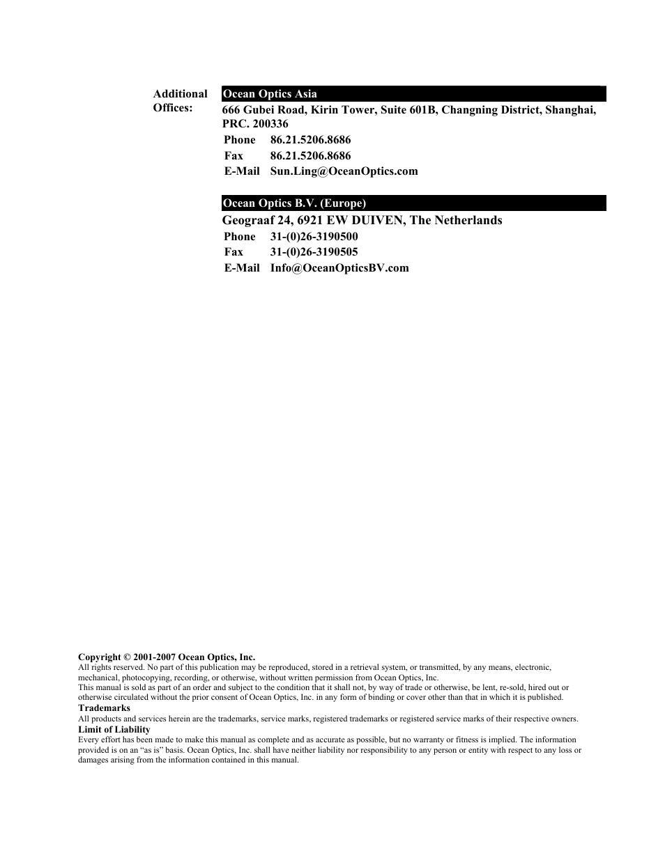 Ocean Optics NIR User Manual | Page 2 / 36
