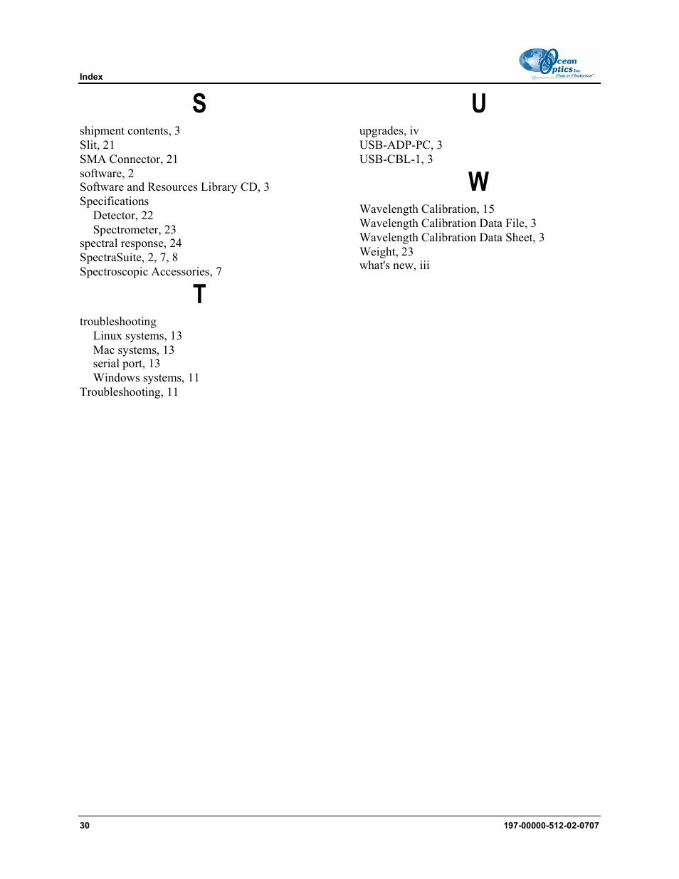 Ocean Optics NIR User Manual | Page 36 / 36