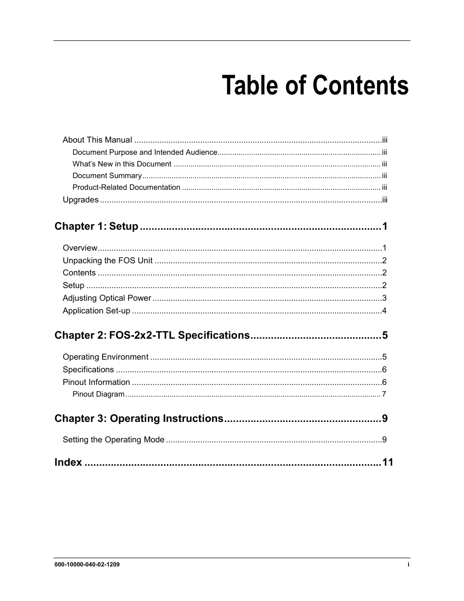 Ocean Optics FOS-2x2-TTL User Manual | Page 5 / 20