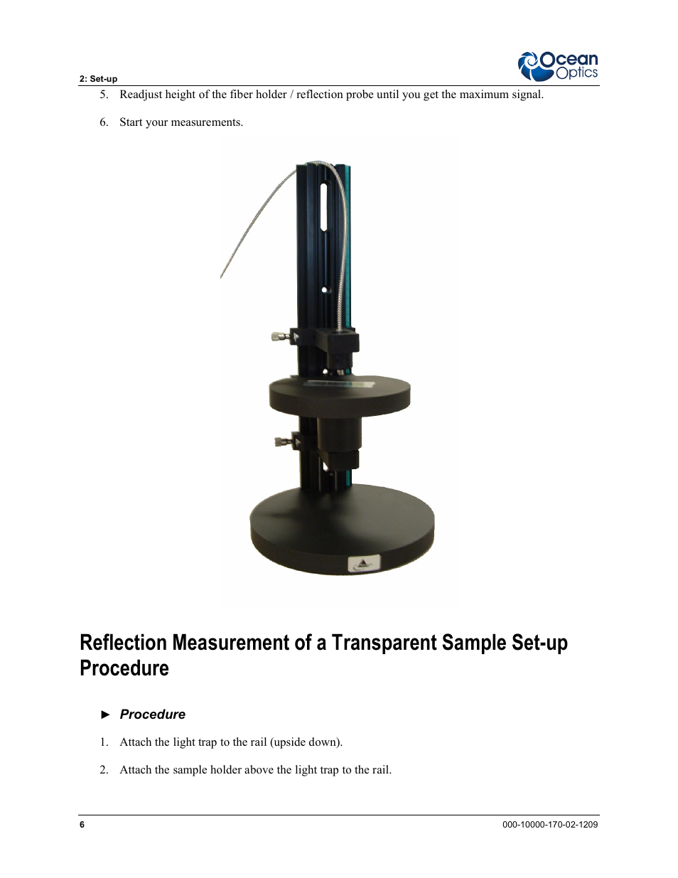 Ocean Optics RTL Reflection Stage User Manual | Page 14 / 22