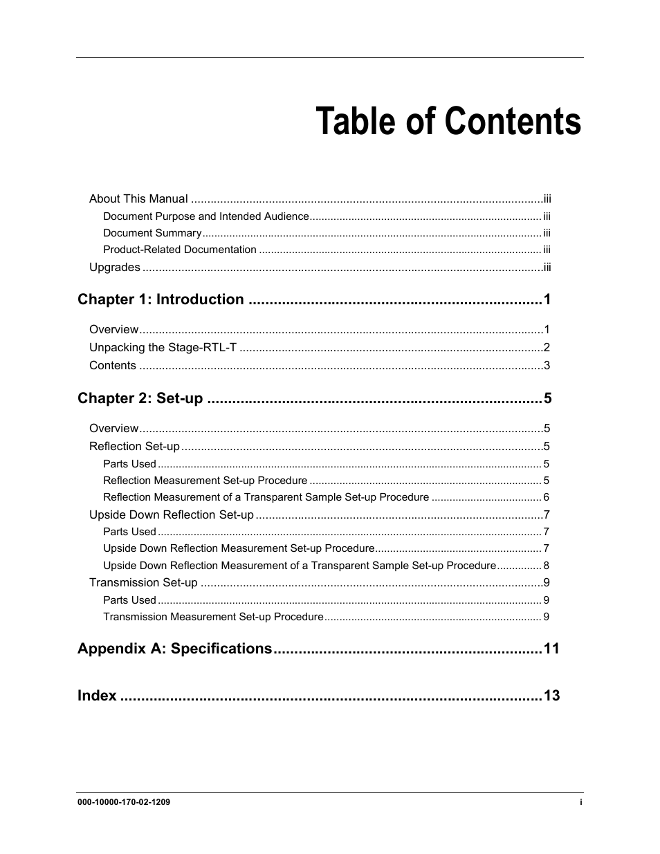 Ocean Optics RTL Reflection Stage User Manual | Page 5 / 22