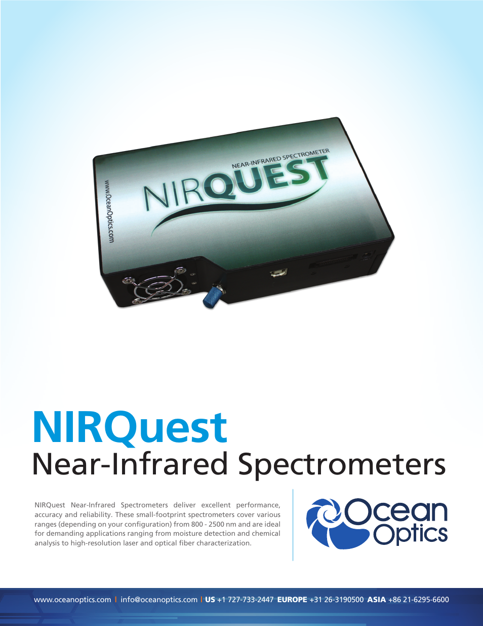 Ocean Optics NIRQuest User Manual | 2 pages