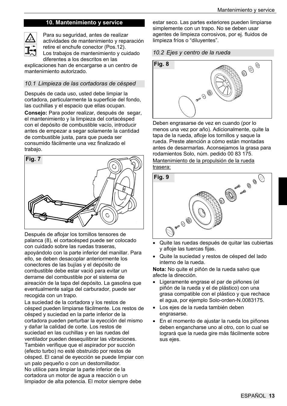 SOLO 546R Rasenmäher _2013 User Manual | Page 61 / 68