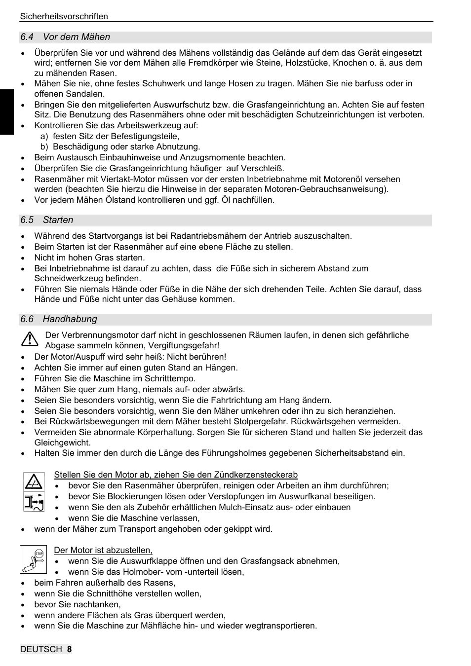 SOLO 546R Rasenmäher _2013 User Manual | Page 8 / 68
