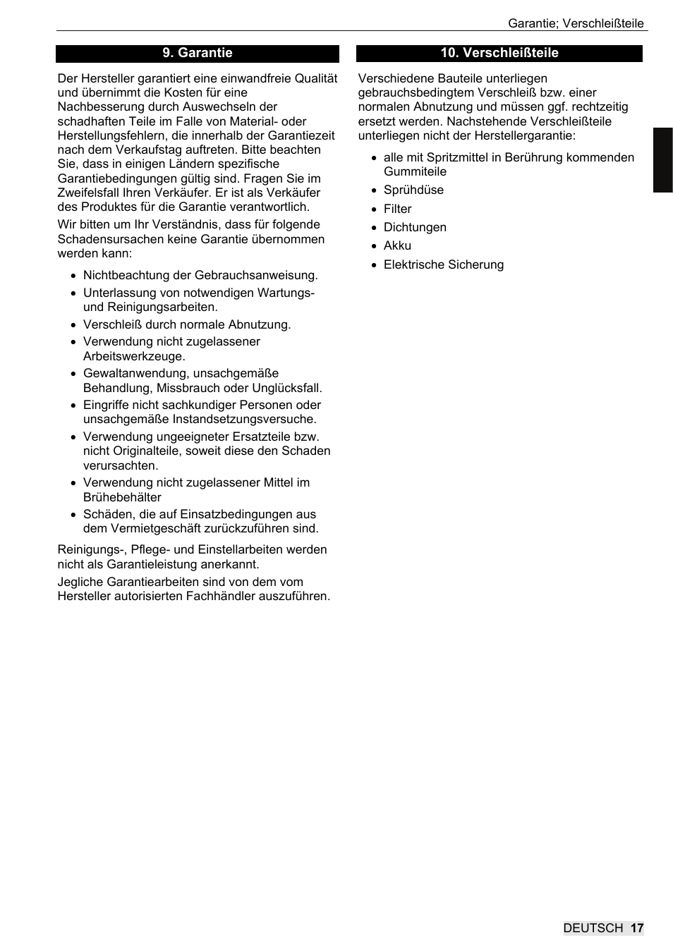 SOLO 416 Rückentragbare Akku-Druckspritze User Manual | Page 17 / 100