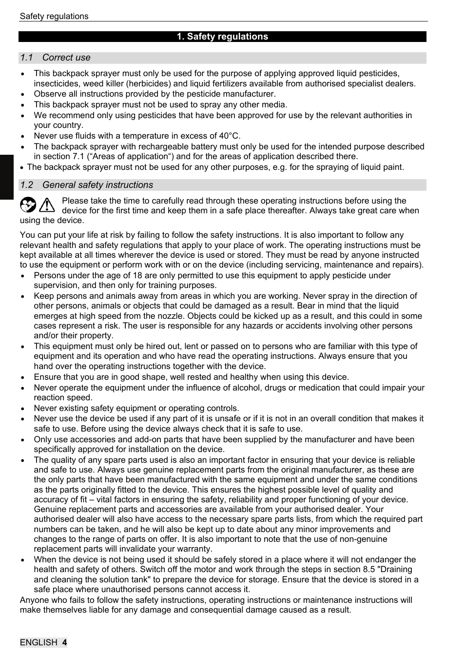 SOLO 416 Rückentragbare Akku-Druckspritze User Manual | Page 20 / 100