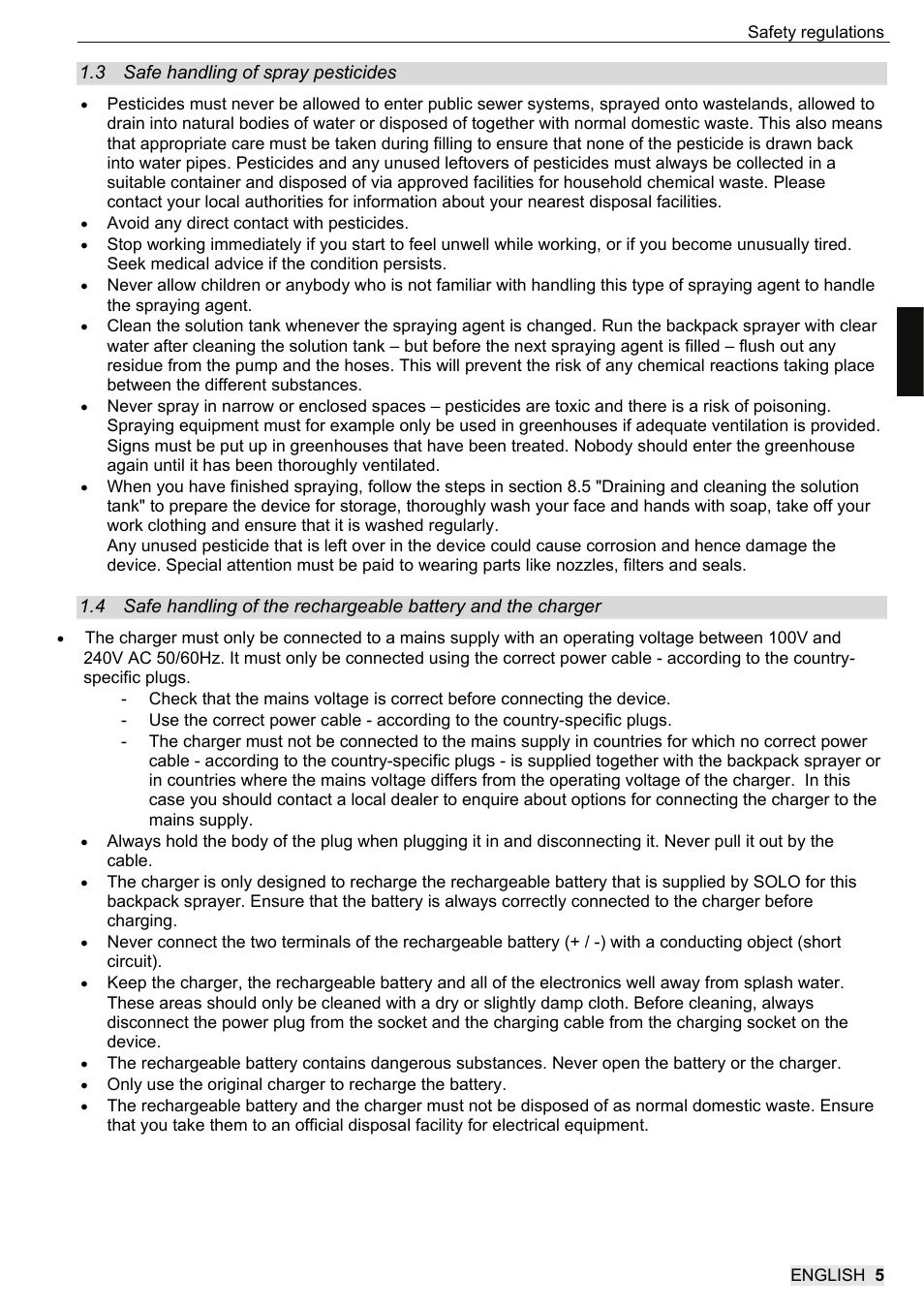 SOLO 416 Rückentragbare Akku-Druckspritze User Manual | Page 21 / 100